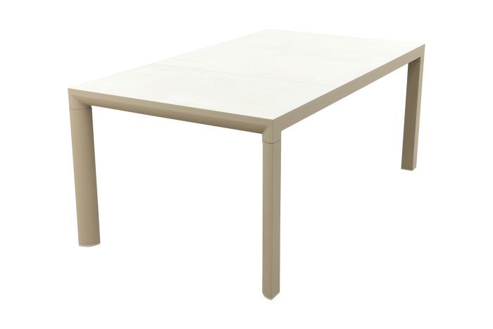 Kings aluminium tuintafel 180x100 cm. - Latte