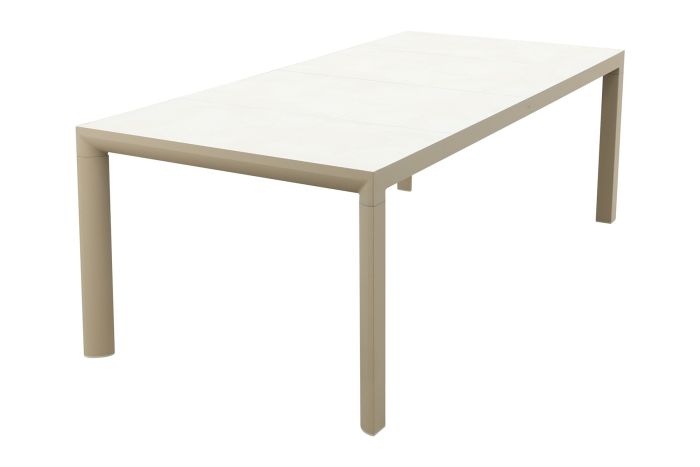 Kings aluminium tuintafel 220x100 cm. - Latte