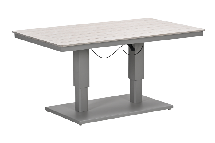 GI Cyprus up&down verstelbare houtlook tuintafel 150x87 cm. - Taupe