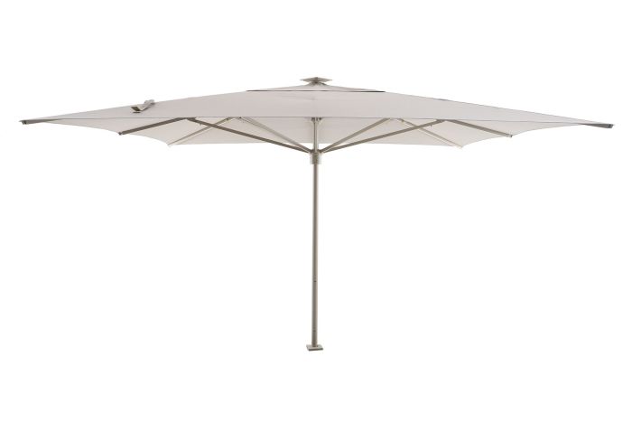 Perfect Shadow Atlas Telescope Stokparasol Pro met LED verlichting 4x4 m. - Latte/Urban Taupe