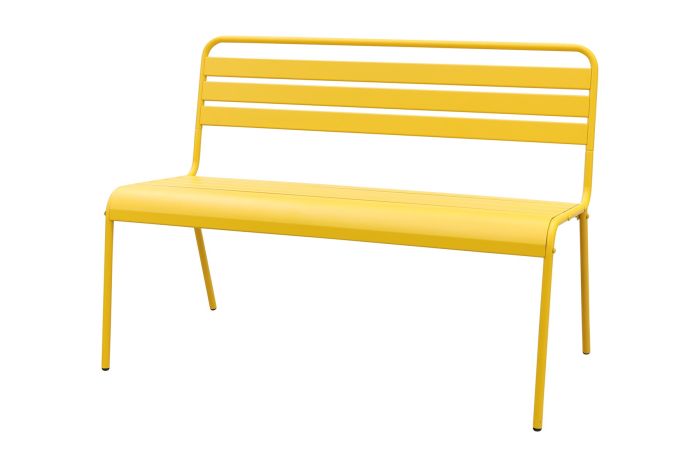MaximaVida Max metalen tuinbank 127 cm. - Okergeel