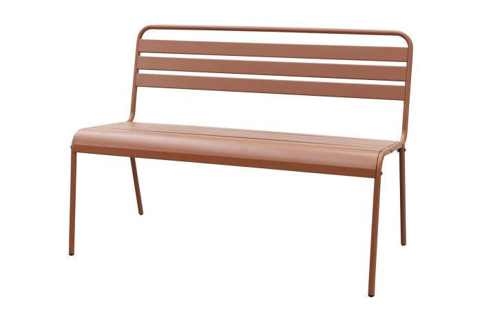 MaximaVida Max metalen tuinbank 127 cm. - Roestbruin