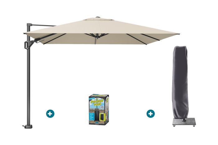 Platinum Challenger Premium T2 3x3 m - Champagne met ingraafvoet en hoes