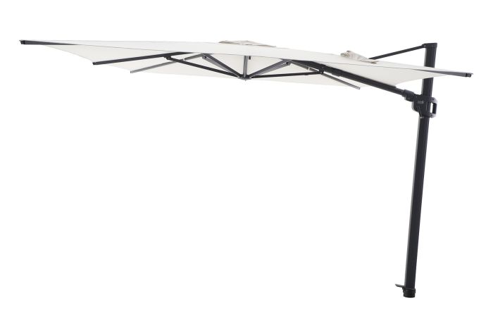 Perfect Shadow Eclipse zweefparasol 300x300 cm. Ultra - Antraciet/Soft Sand