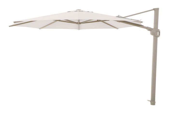 Perfect Shadow Eclipse ronde zweefparasol Ø350 cm. Ultra - Latte/Urban Taupe
