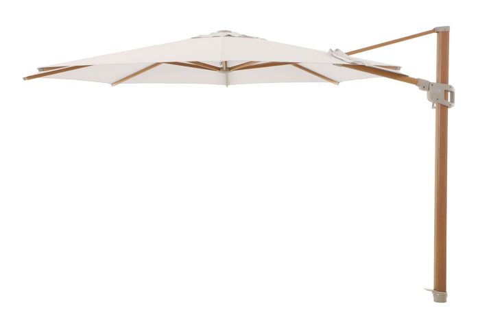 Perfect Shadow Eclipse ronde zweefparasol Ø350 cm. Ultra - Woodlook/Urban Taupe