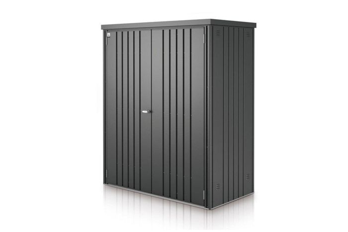 Biohort metalen tuinkast 155x83 cm. met bodemprofiel - Donkergrijs Metallic
