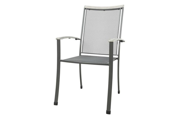 Royal Garden Balero strekmetaal stapelbare tuinstoel - Antraciet