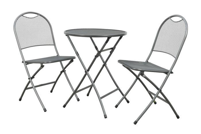 Royal Garden inklapbare balkonset 3-delig strekmetaal