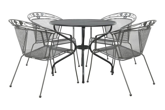 Royal Garden Elegance ronde stapelbare tuinset strekmetaal Ø90 cm.