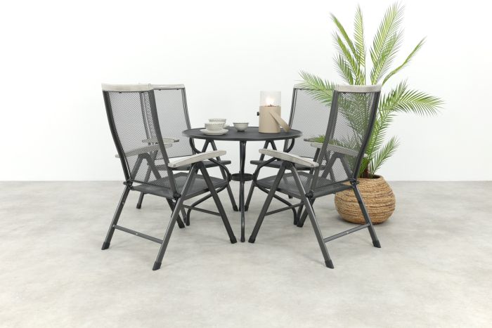 Royal Garden Balero ronde verstelbare tuinset strekmetaal Ø90 cm.