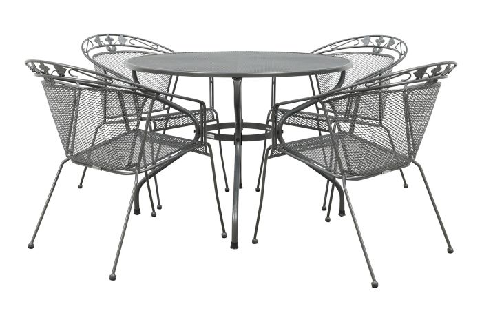 Royal Garden Elegance ronde stapelbare tuinset strekmetaal Ø105 cm.