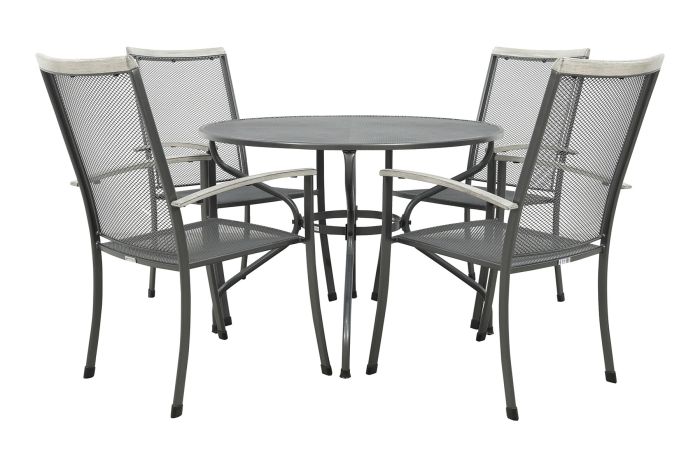 Royal Garden Balero ronde stapelbare tuinset strekmetaal Ø105 cm.