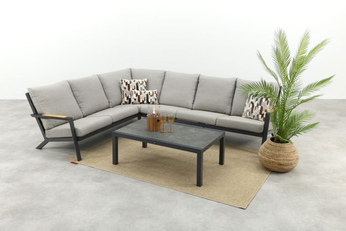 Santos/Atlanta aluminium loungeset - Antraciet