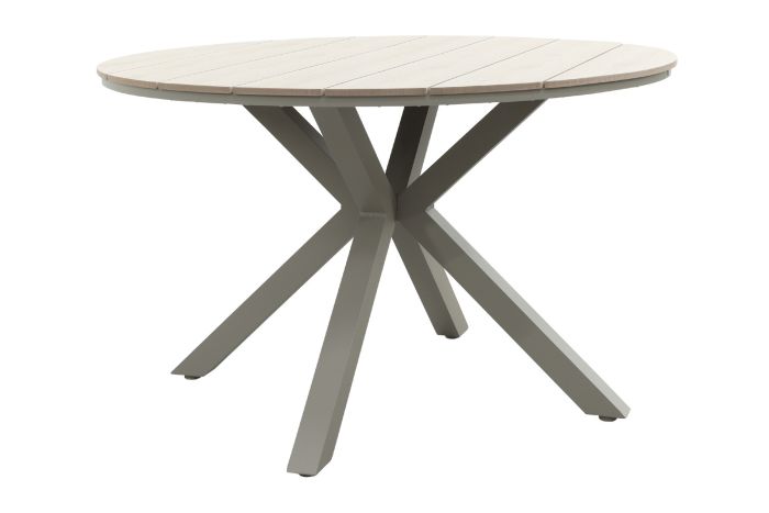 GI Edison ronde houtlook tuintafel Ø122 cm. - Taupe