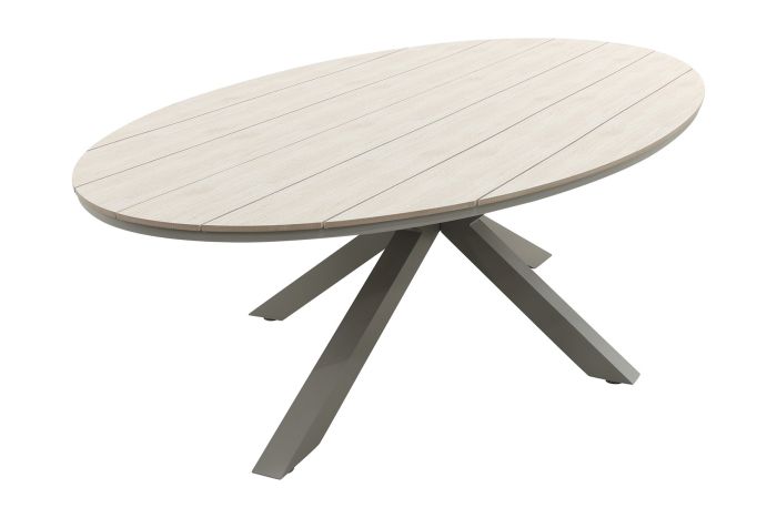 GI Edison ovale houtlook tuintafel 280x140 cm. - Taupe