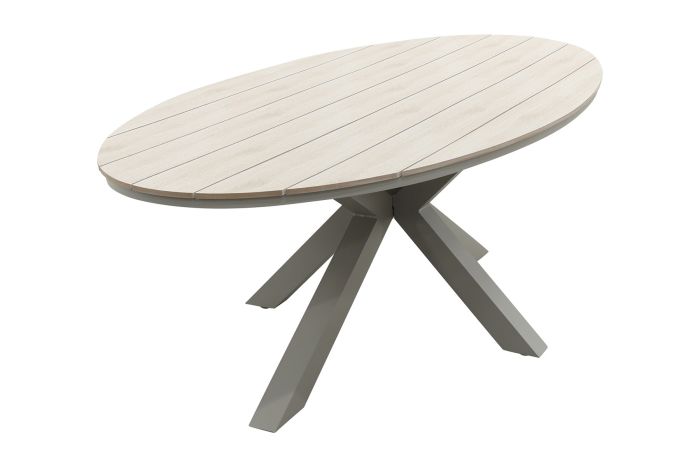 GI Edison ovale houtlook tuintafel 220x115 cm. - Taupe