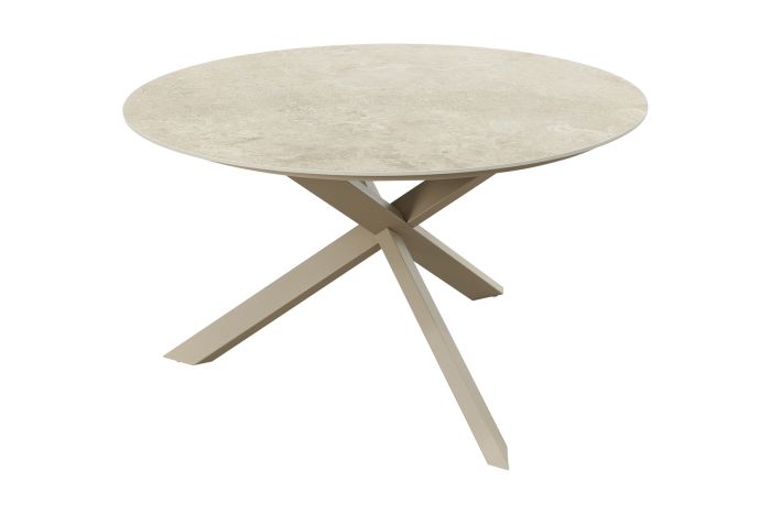 Taste Prado ronde tuintafel keramiek Ø130 cm. - Latte