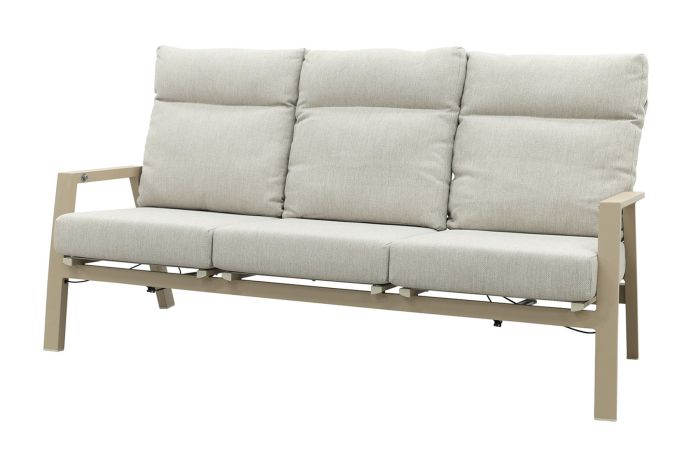 Lagos verstelbare 3-zits loungebank - Latte