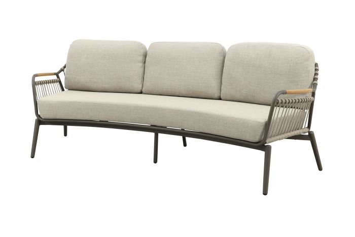 Tenerife 3-zits rope loungebank - Terre/Teak