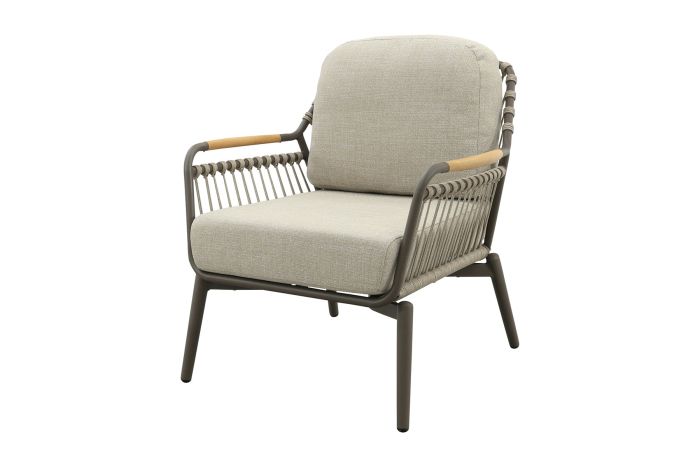 Tenerife rope loungestoel - Terre/Teak