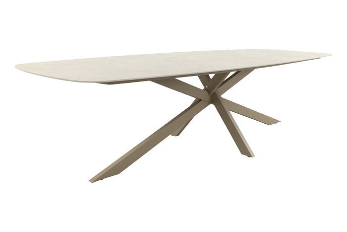 Taste Prado keramische Deens ovale tuintafel 300x110 cm. - Latte