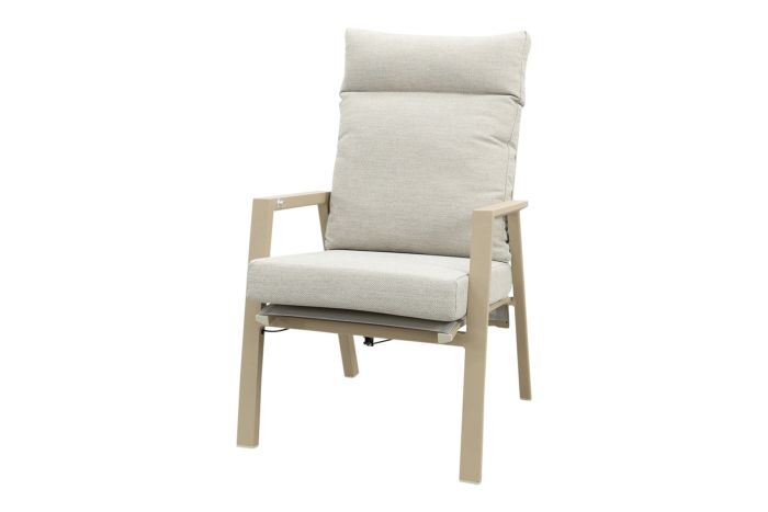 Lagos verstelbare dining tuinstoel - Latte