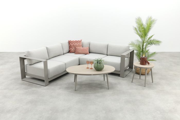 GI Levanto/Margriet aluminium hoekbank loungeset - Valley Sand
