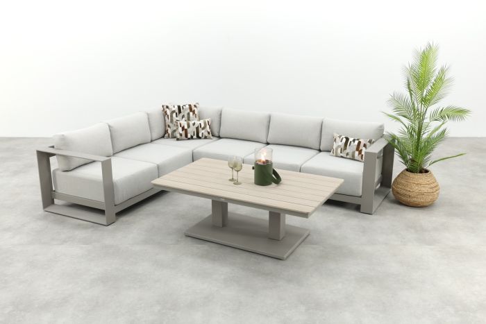 GI Levanto/Cyprus lounge-/diningset met verstelbare tuintafel - Valley Sand