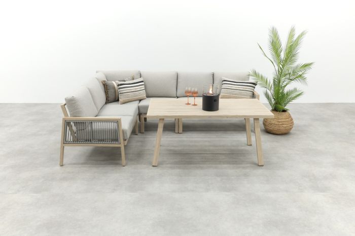 GI Decala rope lounge-/diningset - Teak/Zand