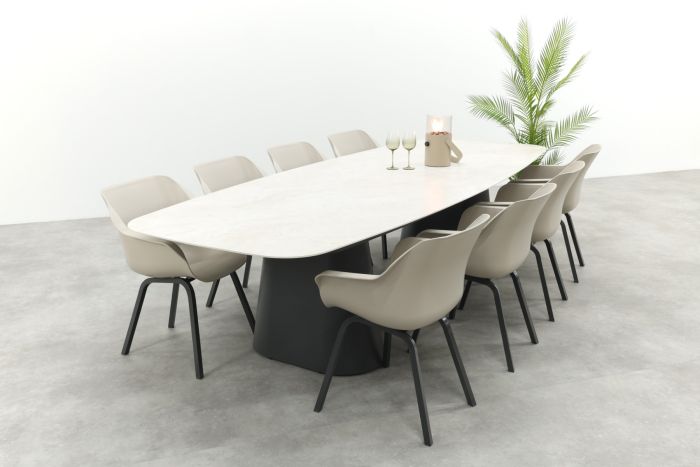 Hartman Sophie/Denver 8-persoons Deens ovale tuinset 320x120 cm.