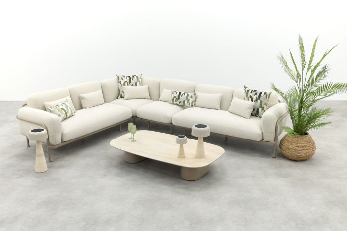Elias hoekbank loungeset - Naturel