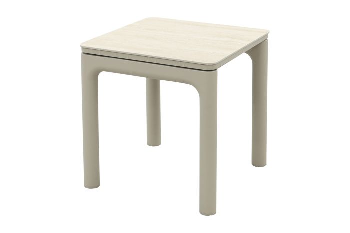 Moretti keramiek bijzettafel 45x45 cm. - Mokka