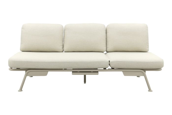 Lyon 3-zits balkon loungebank 2-in-1 ligbed - Mokka