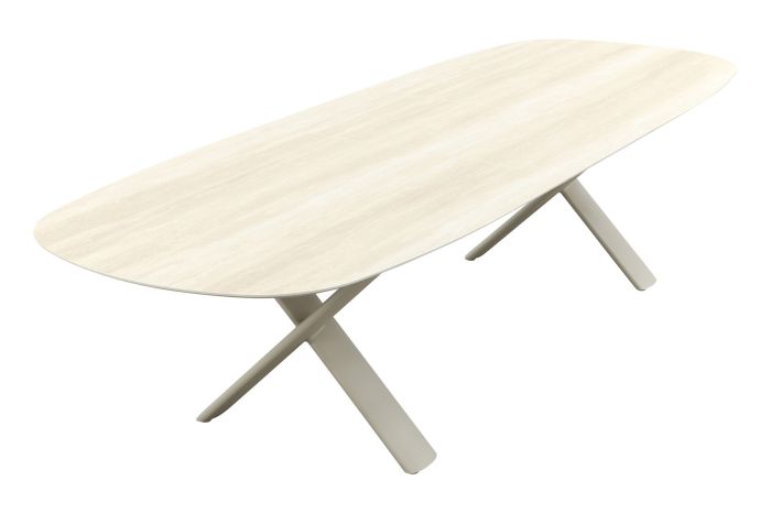 Indigo uitschuifbare tuintafel 250-310 x 110 cm. - Keramiek/Mokka