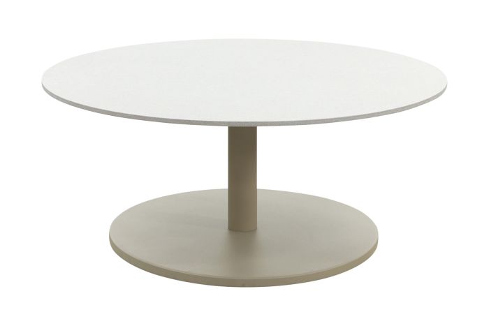 Orion salontafel voor buiten Ø80 cm. - Keramiek/Latte