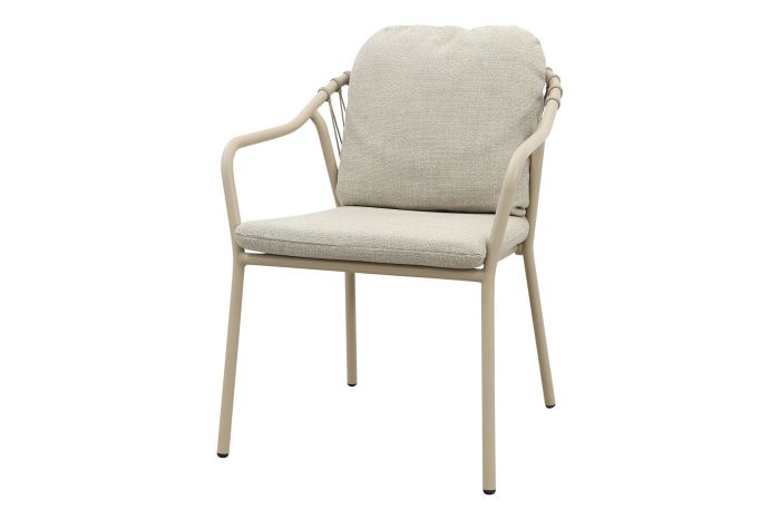 Pisa rope dining tuinstoel - Latte