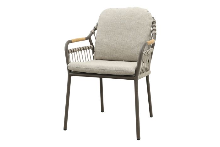 Tenerife dining tuinstoel met teak armleuning - Terre