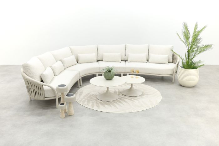 Suns Feroli/Nova organische hoekbank loungeset incl. middenelement - Camel Sand/Rope