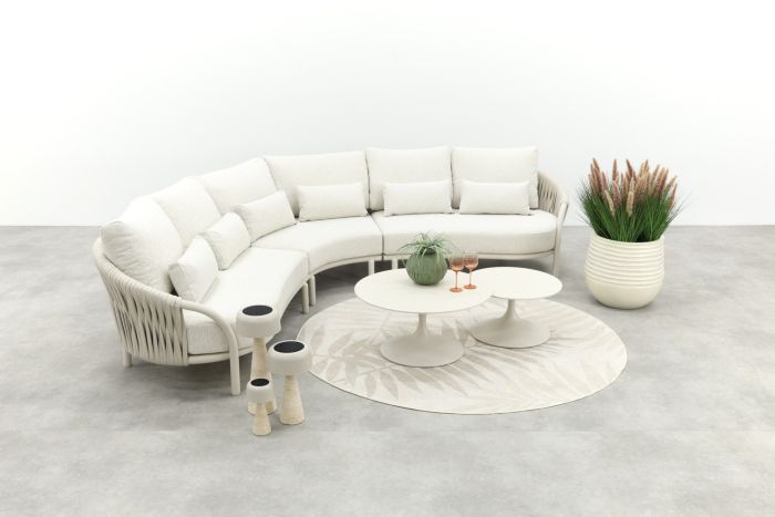Suns Feroli/Nova organische hoekbank loungeset - Camel Sand/Rope
