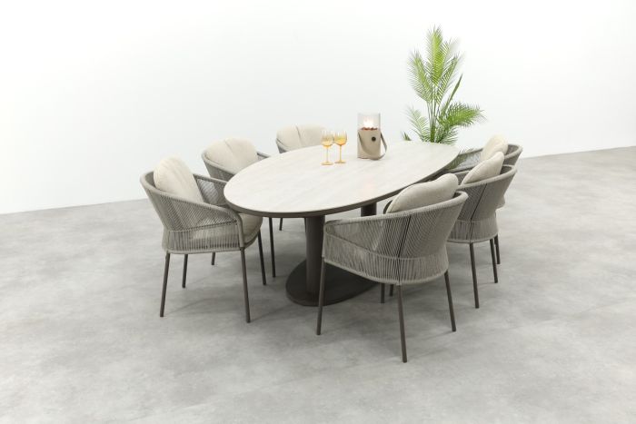 Taste Florence/Lecce organische tuinset voor 6 personen 240x120 cm. - Terre