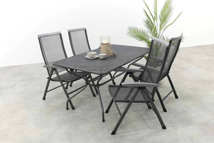 Royal Garden Balero verstelbare tuinset strekmetaal 160x90 cm.