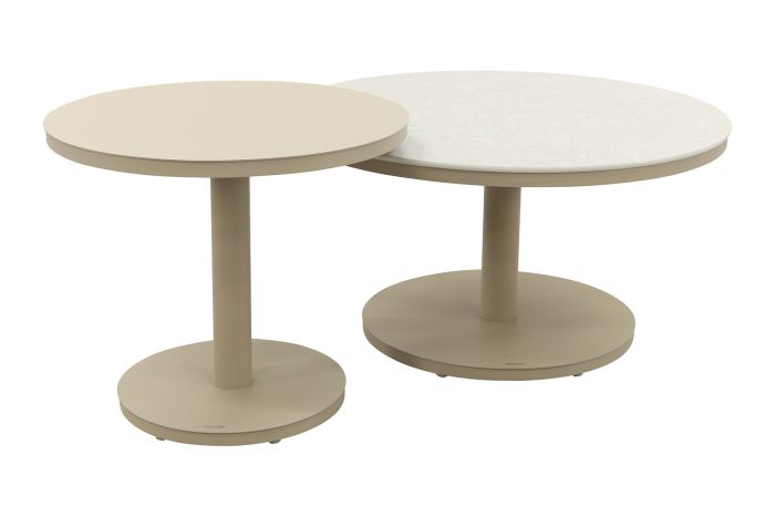 Canto ronde loungetafel set - Latte/Keramiek