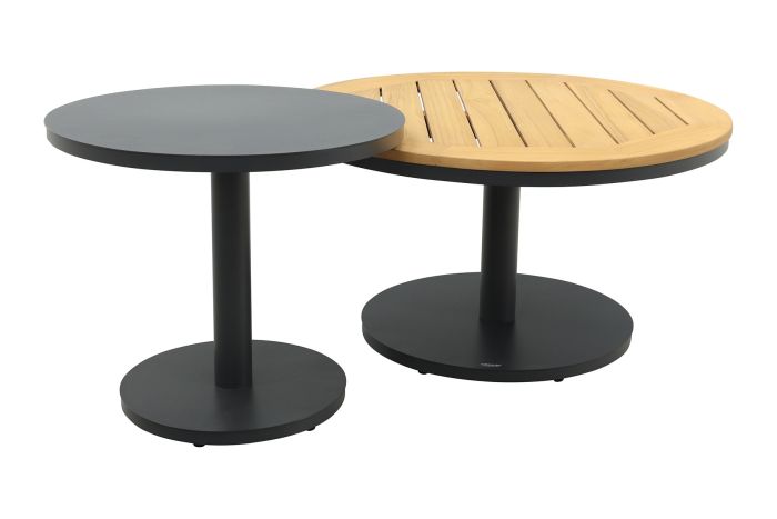 Canto ronde loungetafel set - Royal Grey/Teak