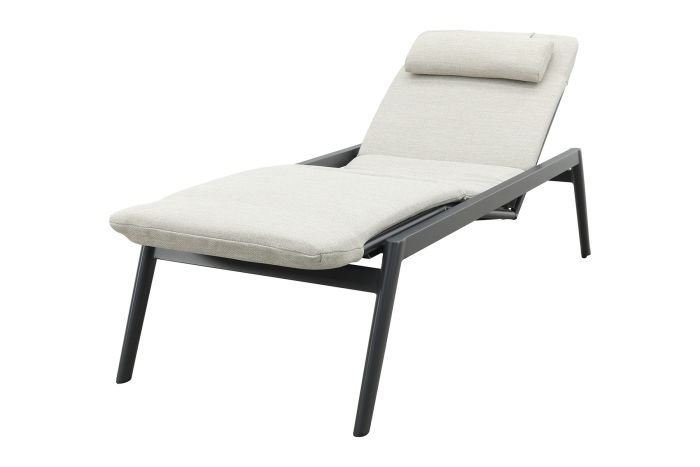 Corfu verrijdbaar ligbed incl. kussen - Royal Grey
