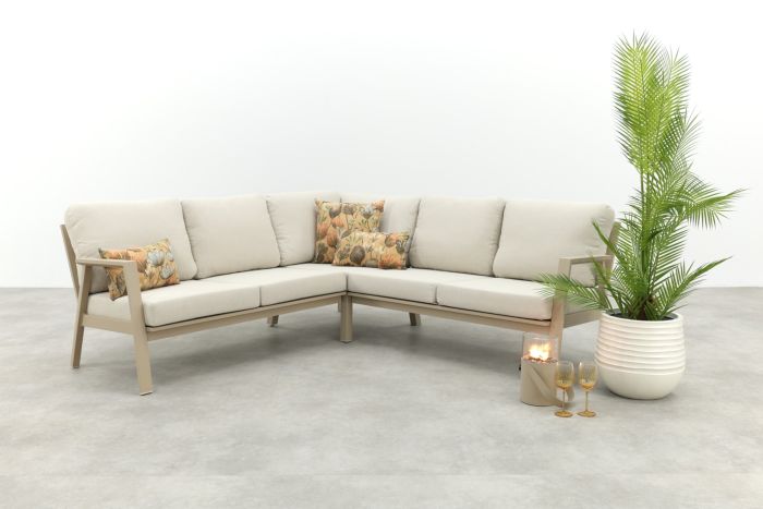 Viento aluminium hoekbank - Latte