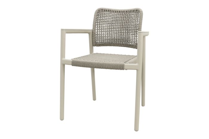Moretti rope dining tuinstoel - Mokka
