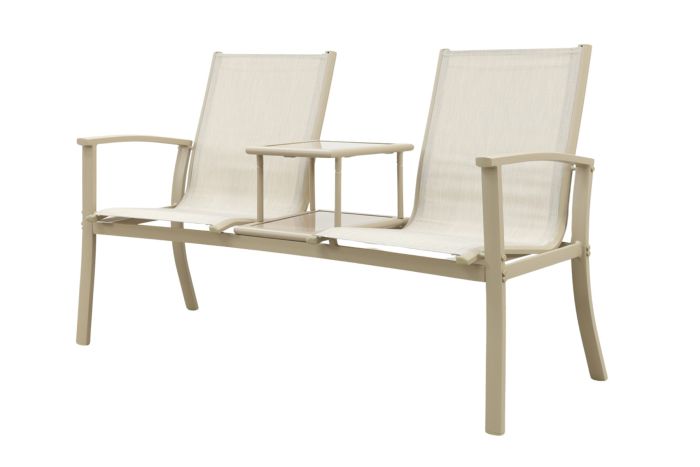Tete-a-Tete aluminium tuinbank Felix - Latte/Beige