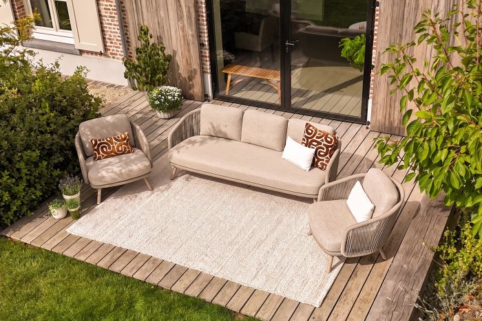 Flow rope stoel/bank loungeset - Latte