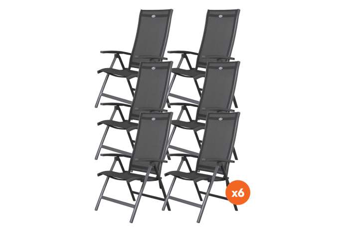 Set van 6 - Hartman Salvatore verstelbare tuinstoel